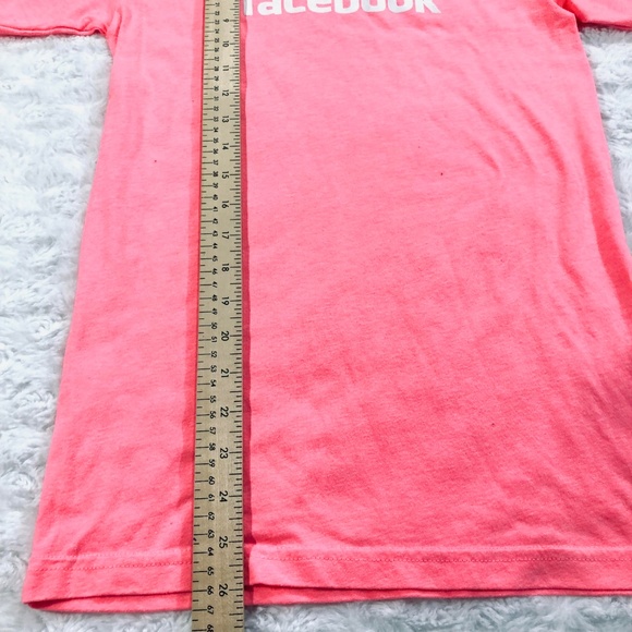 FACEBOOK Neon Pink Promo Tee T-Shirt Size XS - Picture 6 of 8